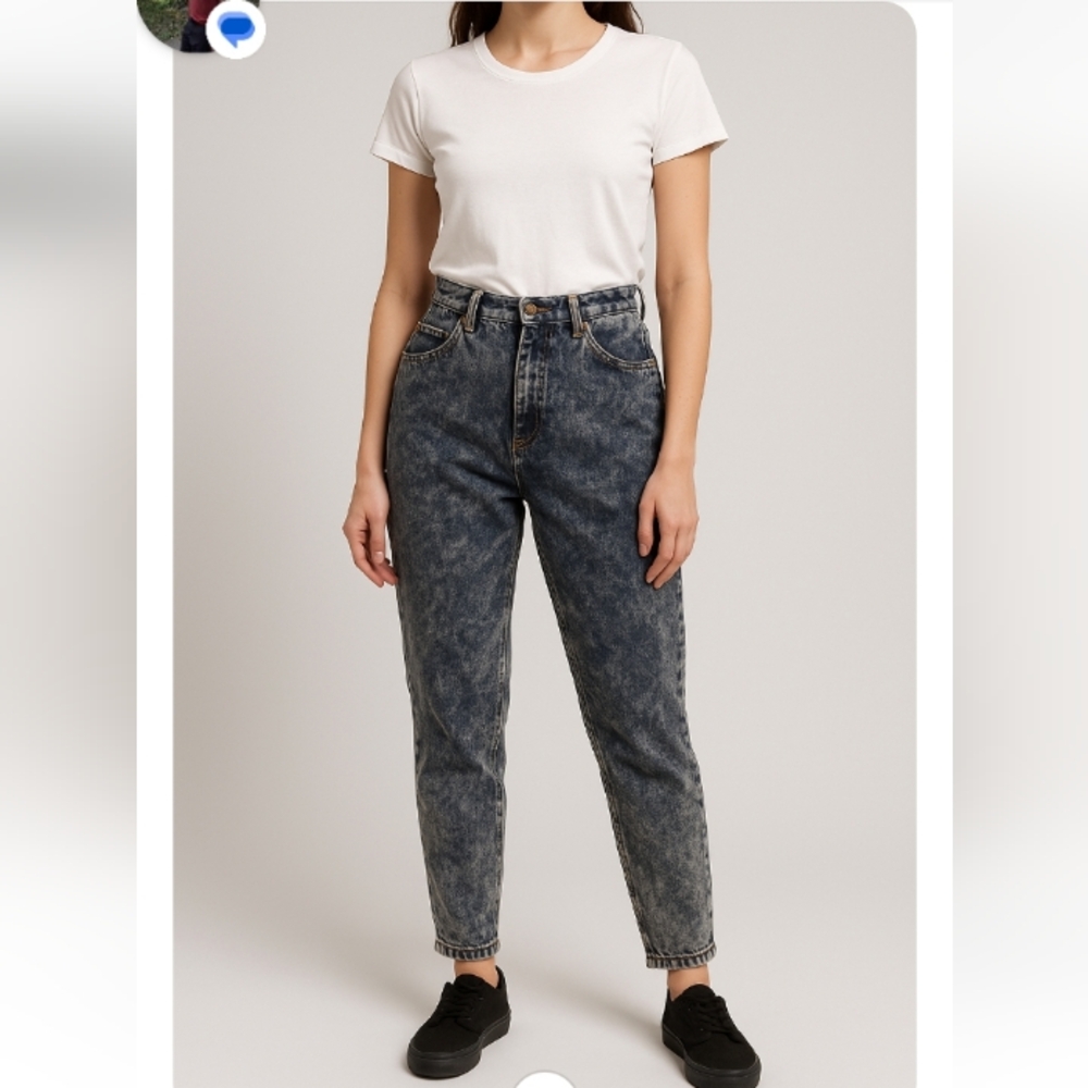 Vintage Bonjour Retro Stonewashed High-Waist Jeans | Size 16 | 100% Cotton
